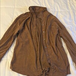 Woman’s Shein Plain Brown Flannel